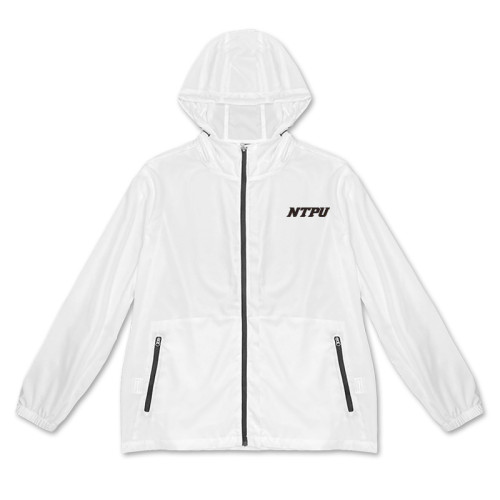 NTPU輕量機能防潑水風衣外套_白